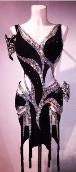 Swirl This, Swirl That Rhinestone Rhythm & Latin Ballroom Dance Dress