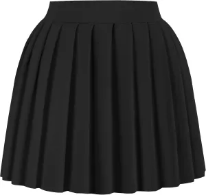 tagunop Women's Mini Pleated Skirts Y2k Skater Skirt Club Skirts for Women Sexy A-Line Uniform Tennis Skirt