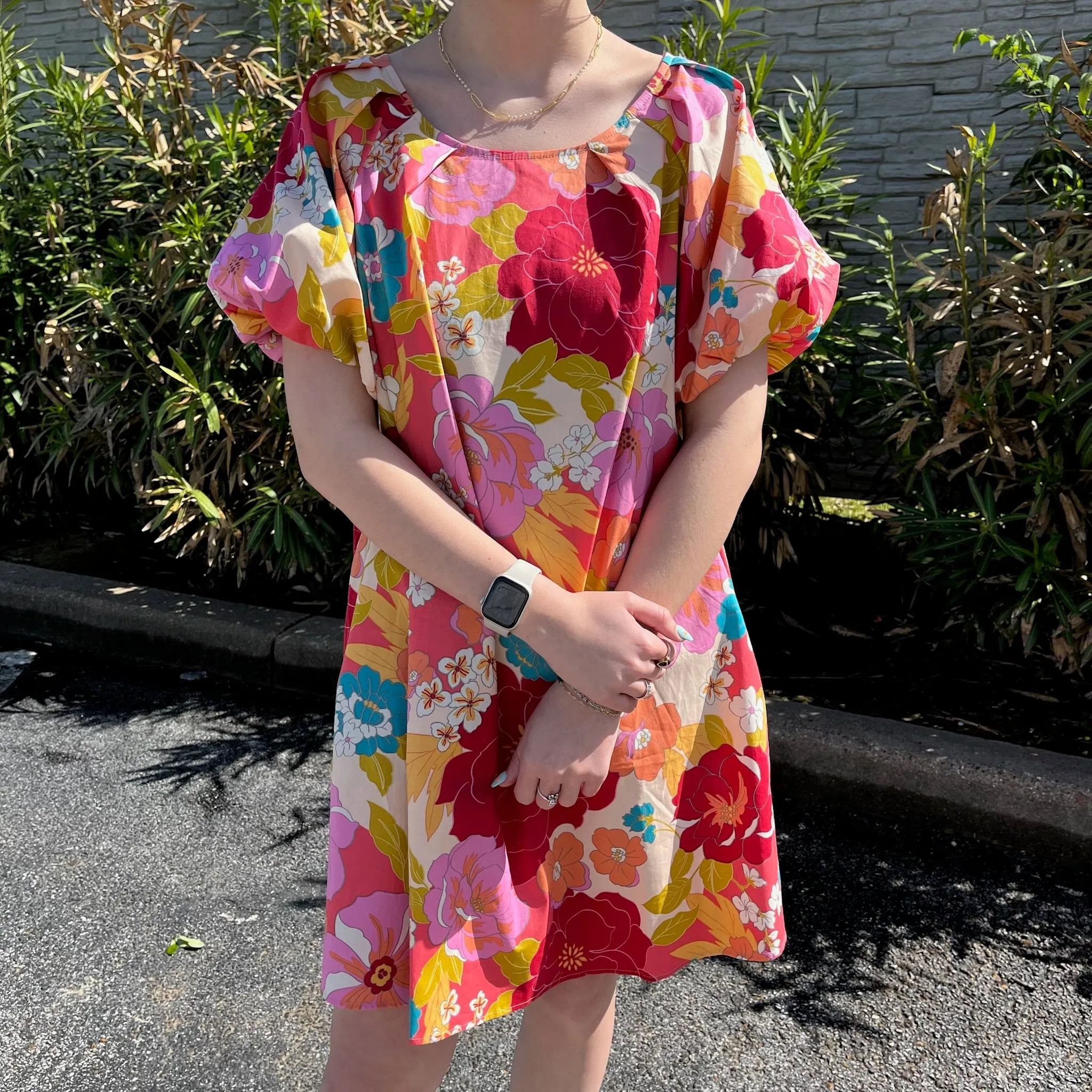 Tropical Vacation Dress- Red