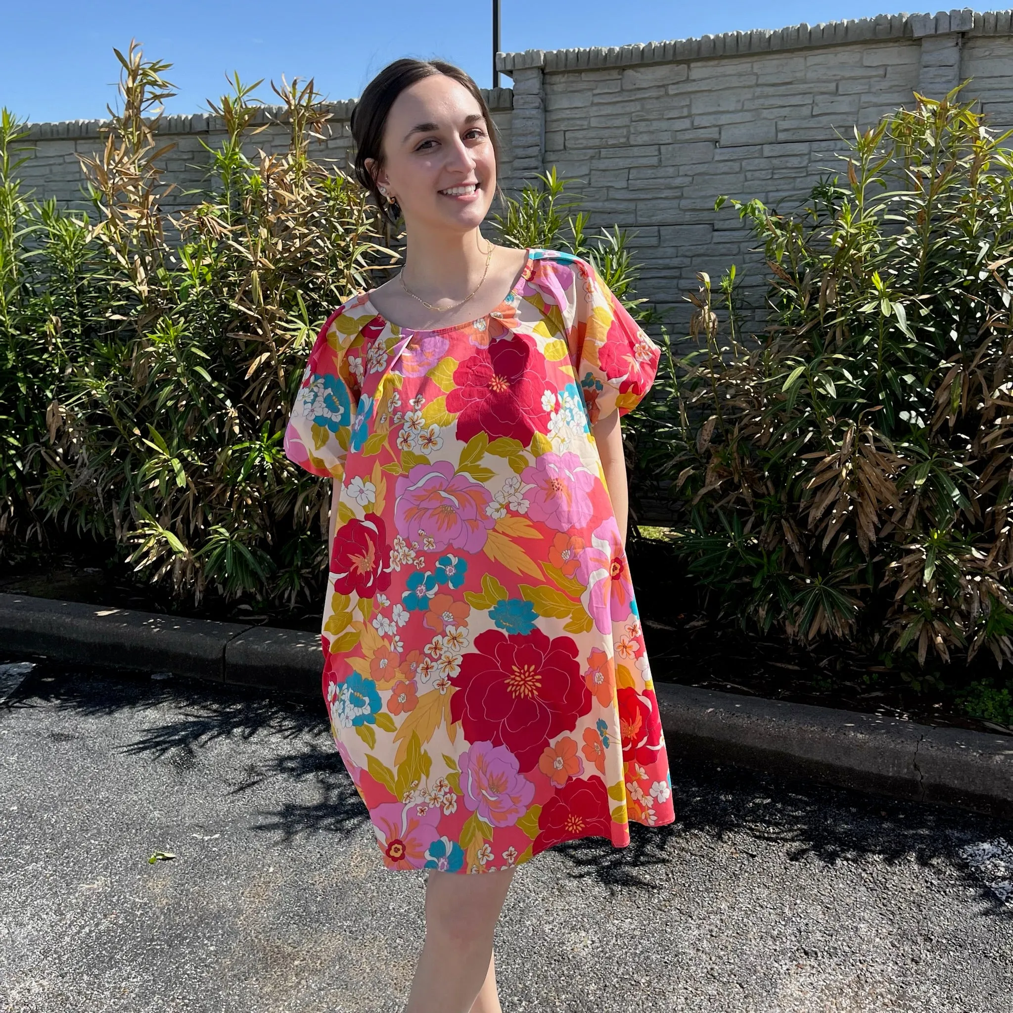 Tropical Vacation Dress- Red