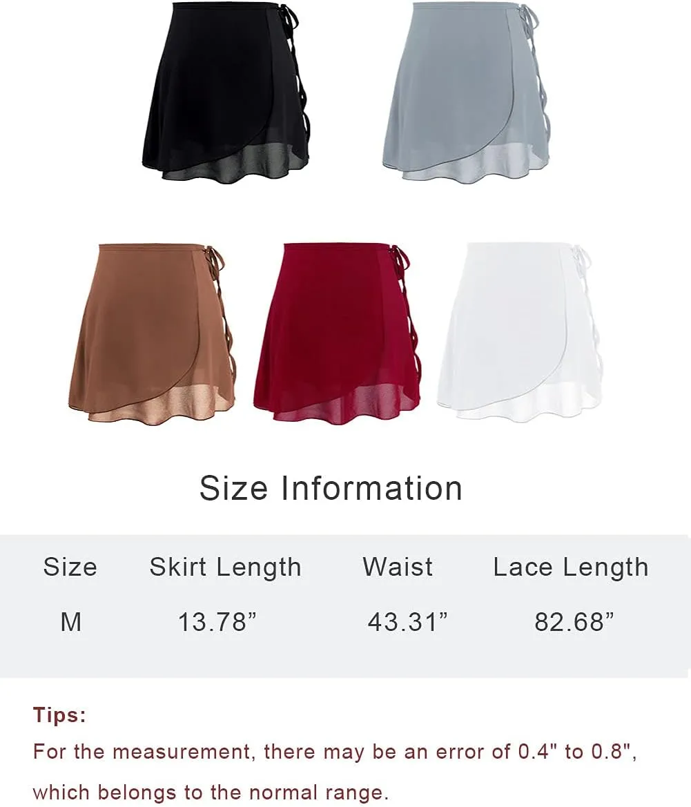 Women Chiffon Wrap Ballet Dance Skirt