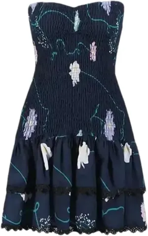 Women's Floral Lace Short Party Dress Ruffled Prom Evening Casual Mini Dresses