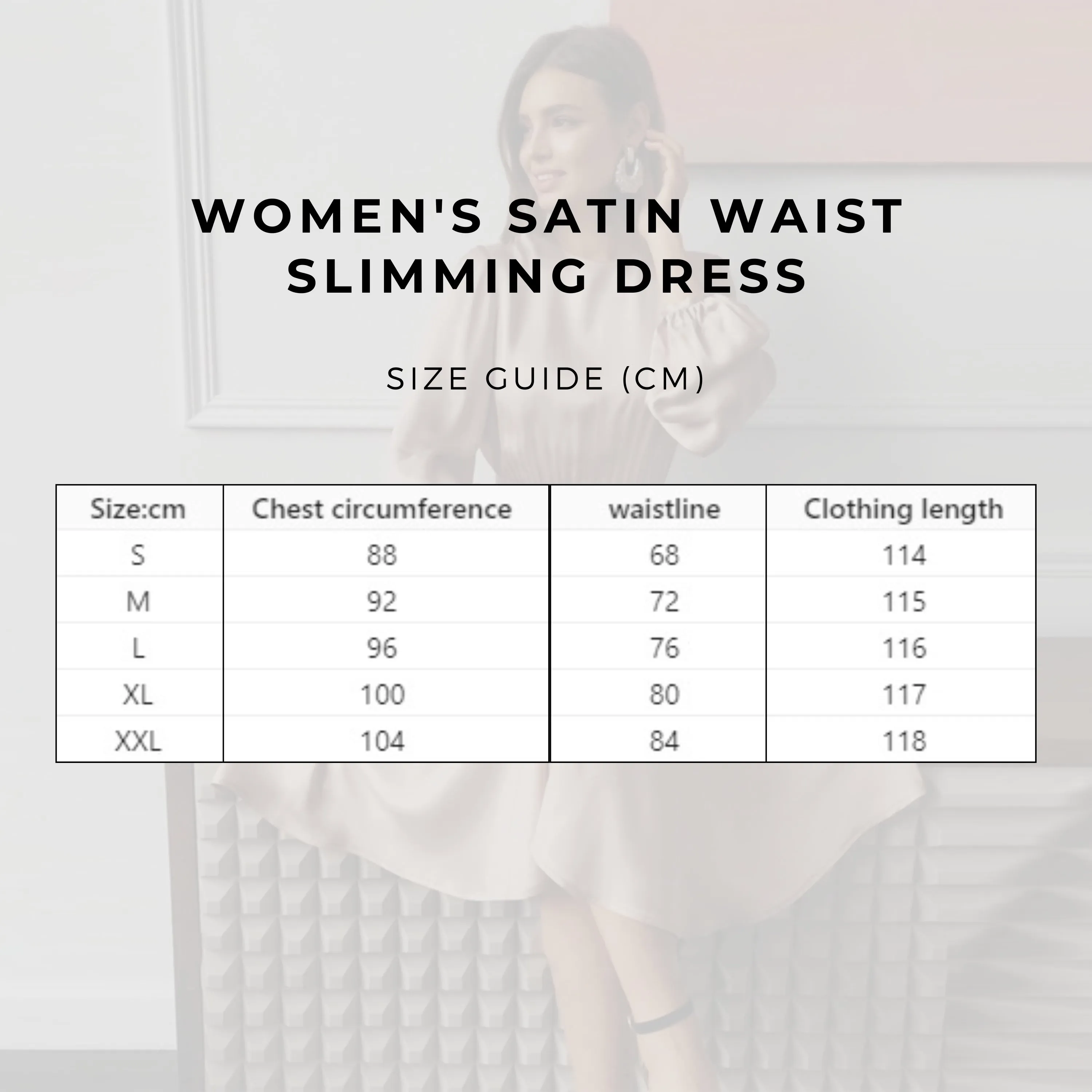 Women's Satin Waist Slimming Dress