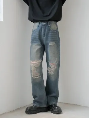 Zhou Cat Whiskers Ripped Fit Jeans